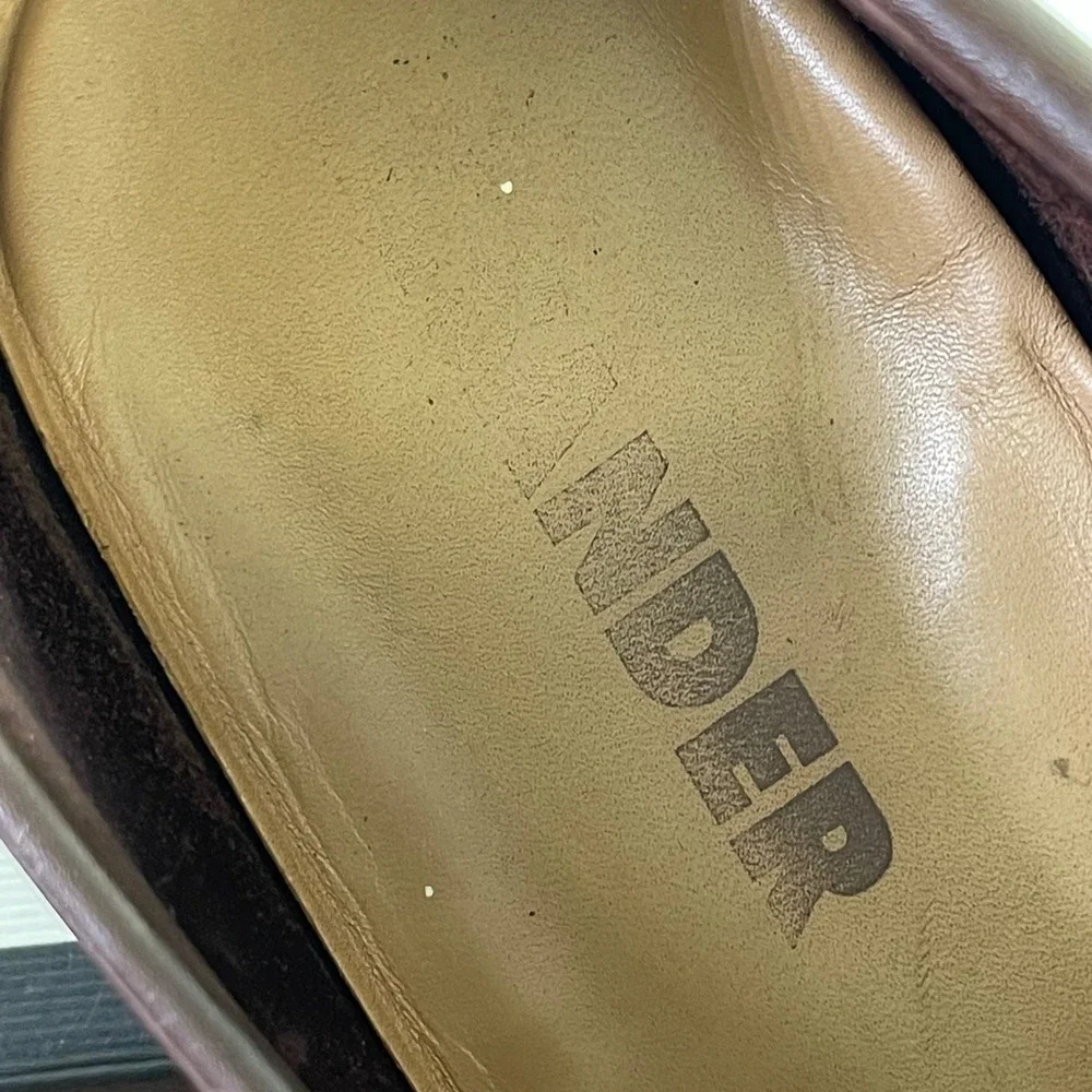 Jil Sanders Brown Leather Loafers Slip On Dress Shoes Mens 